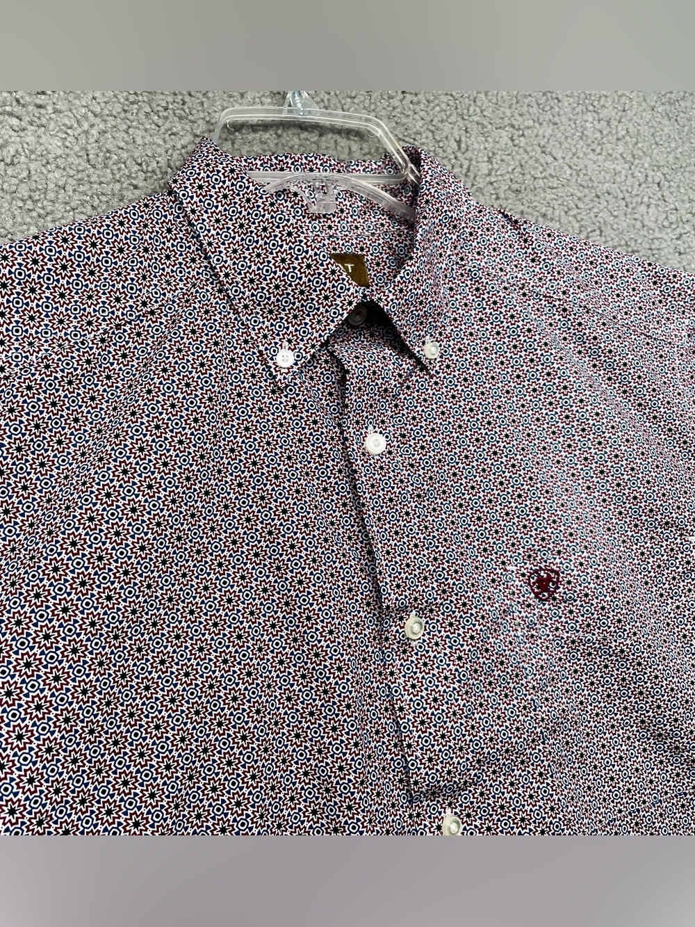 Ariat Ramsdale Button Down Aztec Sun Geometric Print Western Mens Large Cotton